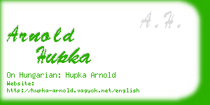 arnold hupka business card